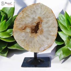Achátová geoda na kovovém stojánku 4,200 kg