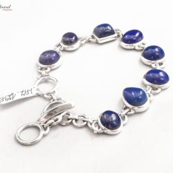 Náramek ze stříbra a Lapisu lazuli